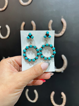 The Lasso Earrings {Genuine Sterling Silver & Turquoise}
