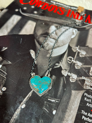 The Sweetheart of the Rodeo Turquoise Heart Necklace