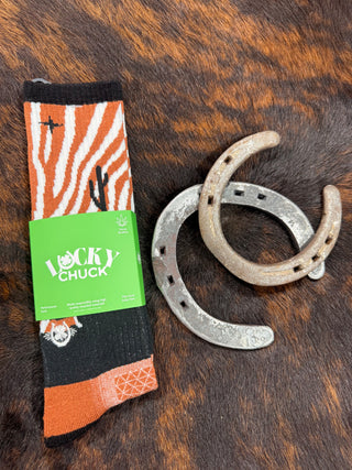 Lucky Chuck "Maverick" Socks {Brown}