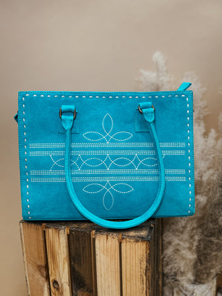 The Boot Stitch Tote {Turquoise}