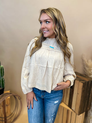 The Oat Pin Tuck Blouse