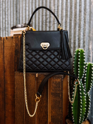 The Rolette Crossbody {Black}
