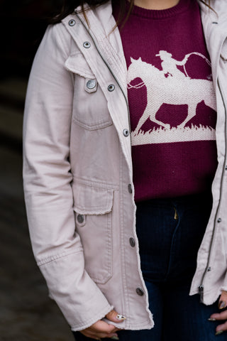 Powder River Beige Cotton Canvas Jacket