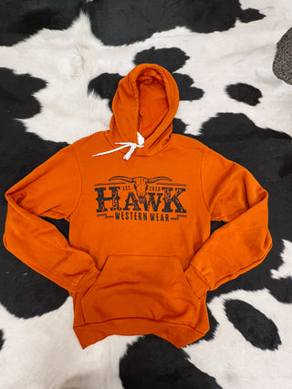 Hawk Western Wear Hoodie {Rust}