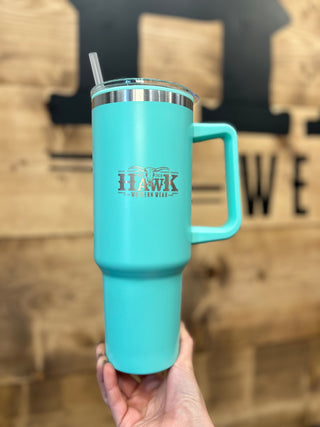 Hawk Western Wear Tumbler {Turquoise}