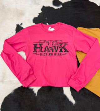 Hawk Western Wear Long Sleeve Tee