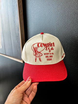 The Cowgirl Era Trucker Hat {Red}