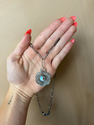 The Golden Hills Gema Etched Necklace