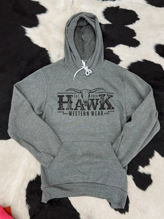 Hawk Western Wear Hoodie {Grey}