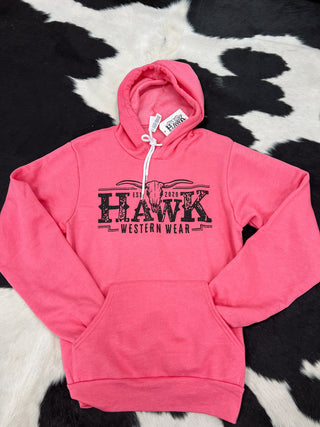 Hawk Western Wear Hoodie {Pink}