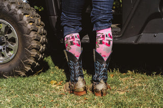 Lucky Chuck "Camo Kill It" Socks {Pink}