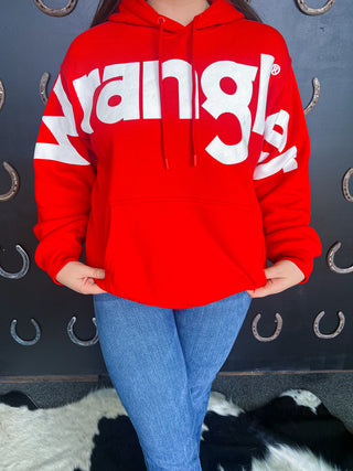 Wrangler Retro Women's Logo Hoodie {Red} 112371605