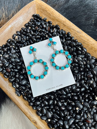 The Lasso Earrings {Genuine Sterling Silver & Turquoise}