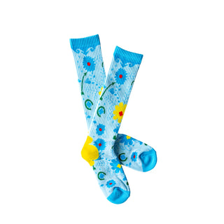 Lucky Chuck "Cowgirl Buckaroo" Socks {Blue}