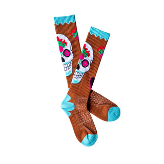 Lucky Chuck "Viva Diva Rebel" Socks {Brown}