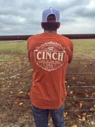 Cinch Land of the Free Tee {Orange}