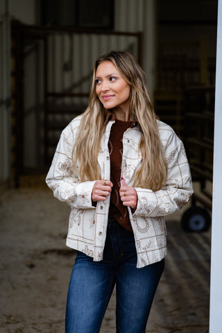 The Saddle Patch Jacket {Taupe}