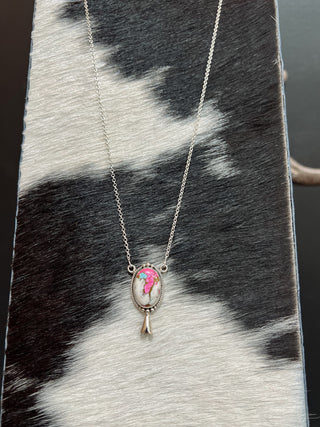 The Luna Cotton Candy Cabochan Necklace