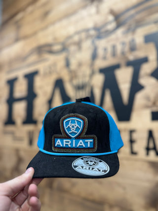 Ariat Suede Cap {Black + Turquoise}