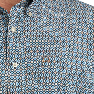 Cinch Men's Arenaflex Geo Printed SS Button Down - Cinch 2