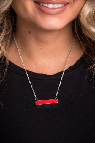 The Bar Necklace {Red}