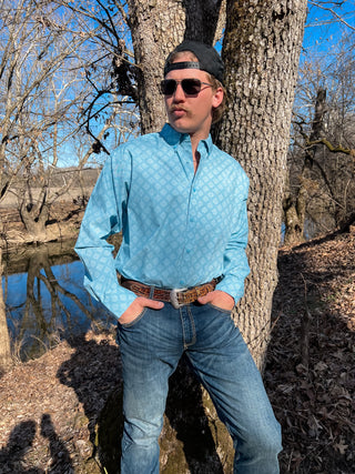 ariat-blue-pattern-men-western-shirt-3