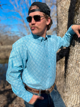 ariat-blue-pattern-men-western-shirt-5