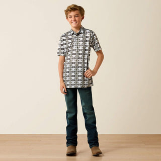 Ariat Boy's All Over Print Polo