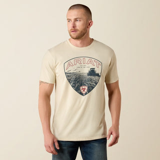 Ariat Men's Land Of The Free Farm Sheild Tee {Natural}