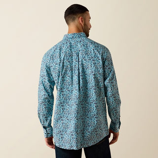 Ariat Men's Phelps Paisley Printed Button Down {Blue Elixir}