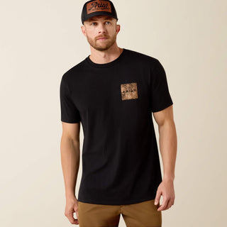 Ariat Boot Leather Patch Tee {Black}