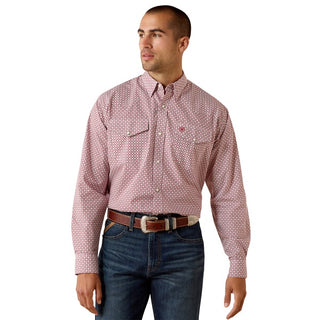 Ariat Men's Truth Medallion Pearl Snap {Brick Red}
