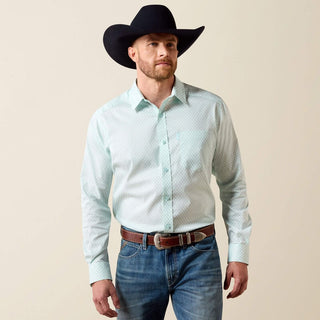 Ariat Men's The Everything Button Down {Blue Glow Southwest Crosses}