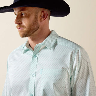 Ariat Men's The Everything Button Down {Blue Glow Southwest Crosses}