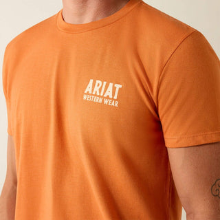 Ariat Men's Outline Shop Tee {Papaya}