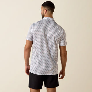 Ariat Men's All Over Print Polo {White}