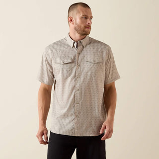 Ariat Men's VentTEK Short Sleeve Pearl Snap {Island Fossil}