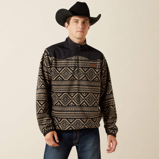 Ariat Basis Fleece 1/4 Zip {Black Southwest}