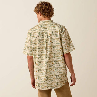 Ariat Men's Sable Short Sleeve Button Down {Almond Oil Scenic Print}