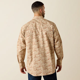Ariat Men's Fynn Paisley LS Pearl Snap {Irish Cream Paisley Print} 10073620