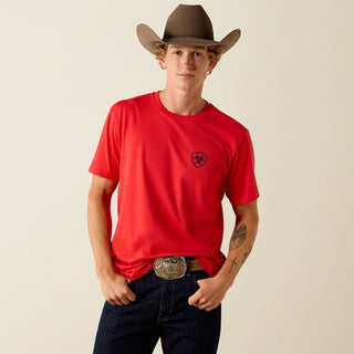 Ariat Men's Chinelos Hex Tee {Mars Red}