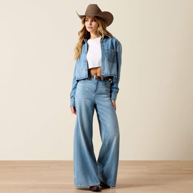 Ariat Cropped Comfort Denim Shirt {Alameda}