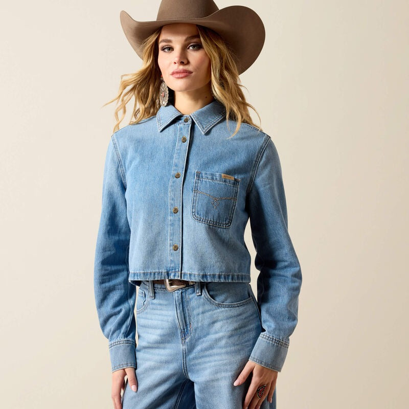 Ariat Cropped Comfort Denim Shirt {Alameda}