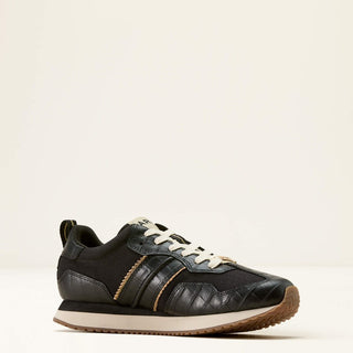 Ariat Women's Ranch Runner Shoe {Black Luxe Caviar Croc}