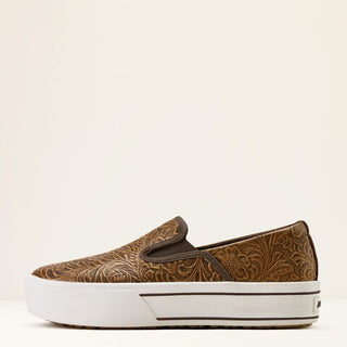 Ariat Skylar Slip On Shoe {Brown Floral Embossed}