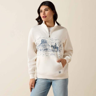 Ariat Women's Traveler 1/2 Zip Sweatshirt {Sea Salt}