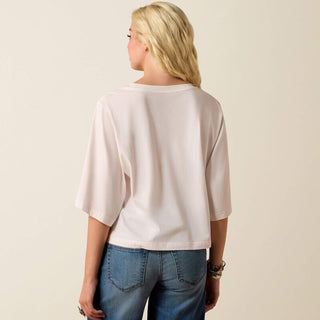 Ariat Women's Western Wanderlust Cropped Tee {Sea Salt}