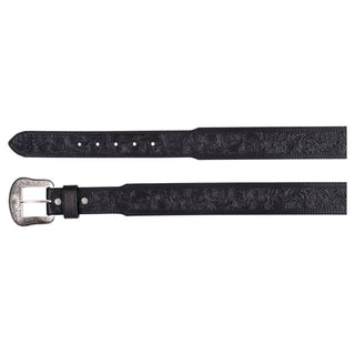 JP West Men's Genuine Leather Floral Tooling Belt