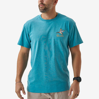 Burlebo Men's "Pintail Triangle Duck" Tee  SST-PTRI-CYN - Burlebo 4