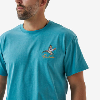 Burlebo Men's "Pintail Triangle Duck" Tee  SST-PTRI-CYN - Burlebo 5